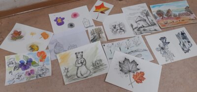 11.03.24 Wót kreslanki do akwarela/Von der Zeichnung zum Aquarell (Bild vergrößern)