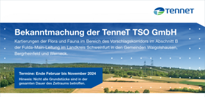 Link zu: Bekanntmachung der TenneT TSO GmbH