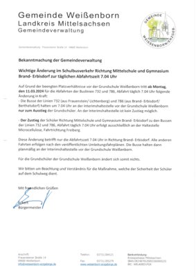 ACHTUNG! Vollsperrung der Hauptstraße in Berthelsdorf ab 27.02.2024 (Bild vergrößern)