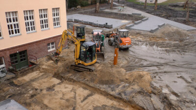 Foto zur Meldung: Sanierung der Außenanlagen direkt am Vereinshaus „DomiZiel“