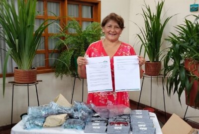 Das erste Brillen-Paket der "mitmachenden" Kreisstadt St. Wendel ist in Kolumbien (Stadt: Tauramena) angekommen. (Bild vergrößern)