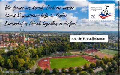 Foto zur Meldung: Offene Schleswig-Holstein Meisterschaften mit Nachwuchs-Cup im Einradbahnrennen 2024 in Lübeck
