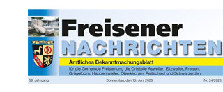 Die FREISENER NACHRICHTEN (Bild vergrößern)