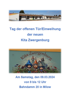 Foto zur Meldung: Tag der offenen Tür/Einweihung der neuen Kita Zwergenburg