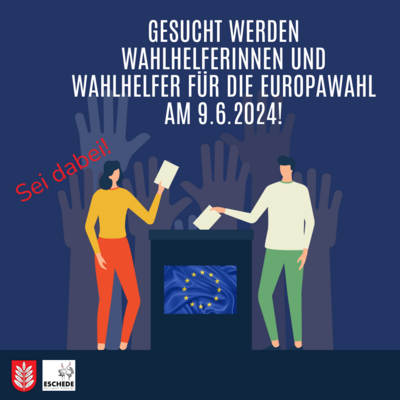 Wahlhelferin oder Wahlhelfer für die Europawahl am 09. Juni 2024 gesucht! (Bild vergrößern)