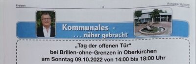 EINLADUNG zum "Tag der offenen Tür" am Sonntag 09.10.2022 von 14 - 18 Uhr (Bild vergrößern)
