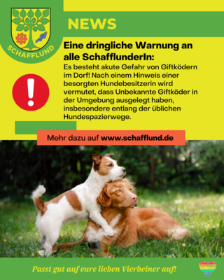Foto zur Meldung: Eine dringende Warnung an alle Hundebesitzer