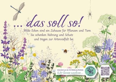Foto zur Meldung: AG Wildblume: Neues Schild dank Sparkasse und Spenden