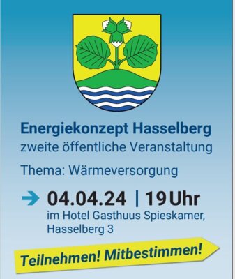 Zweite öffentliche Veranstaltung  zum Energiekonzept Hasselberg, Wärmeversorgung (Bild vergrößern)