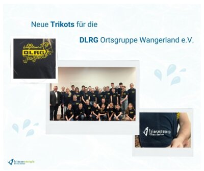 Neue Trikots für die DLRG Ortsgruppe Wangerland e.V. (Bild vergrößern)