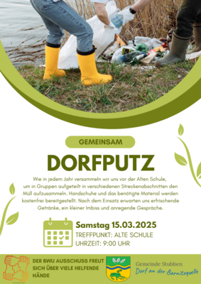 Meldung: Stubben räumt auf - Dorfputz 2025