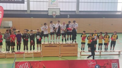 Jugendvolleyballer im JTFO-Landesfinale auf dem dritten Platz