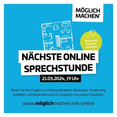 Veranstaltungshinweis Online-Sprechstunde- Bauen und Wohnen in der Schwalm-Aue