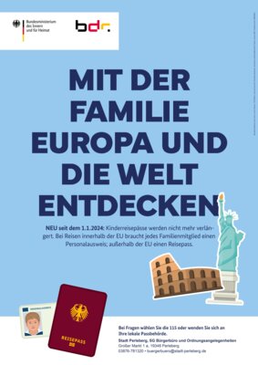 Plakat: BMI | Mit Plakaten weisen das Bundesministerium des Innern und für Heimat sowie die Rolandstadt Perleberg auf geänderte Gesetzlichkeiten hin.