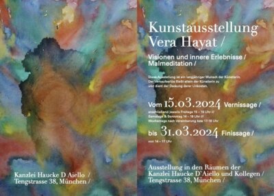 Kunstausstellung Vera Hayat vom 15.03 bis 31.03.24 in München (Bild vergrößern)
