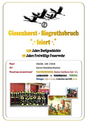 250 Jahre Dorfgeschichte + 90 Jahre Freiwillige Feuerwehr