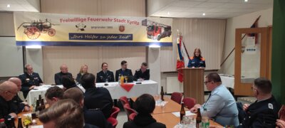 Dank für  große Einsatzbereitschaft zur Jahresdienstversammlung des 1. Zugs der Freiwilligen Feuerwehr Kyritz