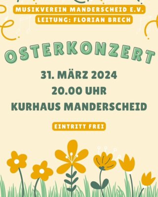 Veranstaltungstipp für Ostern - Konzert des Musikverein Manderscheid (Bild vergrößern)