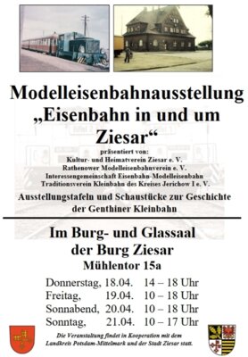 Foto zur Meldung: Ankündigung Modelleisenbahnausstellung in Ziesar