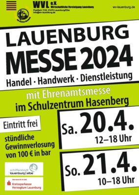 Vorschaubild zur Meldung: Lauenburger Messe 2024 mit Ehrenamtsmesse - Wir sind dabei!