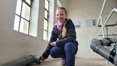 die neunjährige Eva hatte sich über das Eiertrudeln mit Familie sehr gefreut I Fotos: Marcel Steller (Bild vergrößern)