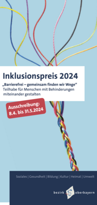 Meldung: Bezirk Oberbayern lobt Inklusionspreis 2024 aus