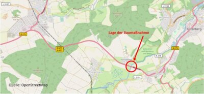 Foto zur Meldung: Brückenneubau an der B 275 zwischen Ranstadt und Ortenberg/Selters // Behelfsumfahrung geht in Betrieb
