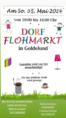 Foto zur Meldung: Dorfflohmarkt in Goldelund am 05.05.2024