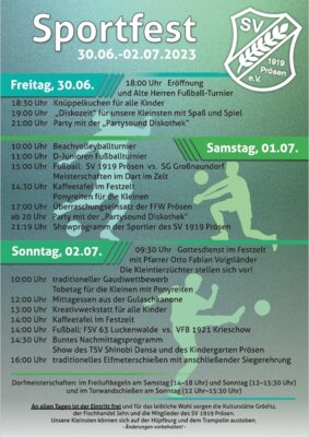 Sportfest Ablaufplan 2023 (Bild vergrößern)
