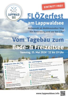 Flözerfest am Lappwaldsee - vom Tagebau zum Bade- & Freizeitsee Sa, 25.05.2024 11 bis 19 Uhr