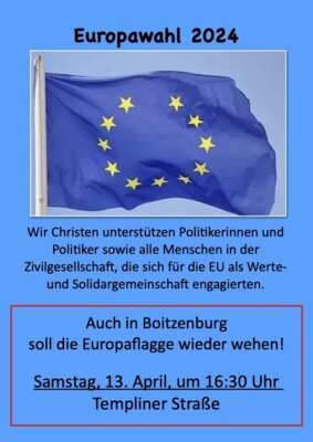 Europaflagge in Boitzenburg (Bild vergrößern)