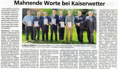 Kriegerjahrtag Günzenhausen