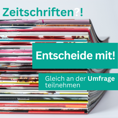 Link zu: Entscheide mit - Umfrage zum Zeitschriftenangebot der Stadtbibliothek Merseburg