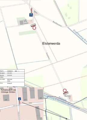 VOLLSPERUNG Pulsnitzstraße Gröden Richtung Elsterwerda (Bild vergrößern)