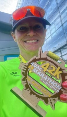 Daniela Stemmer-Hamerlinski vom SV Anker 06 Gadenstedt lief ihren ersten Marathon