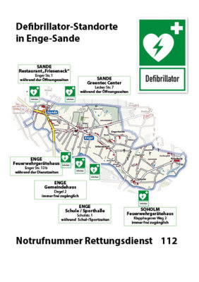 Defibrillator-Standorte in Enge-Sande