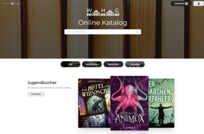 Startseite des neuen Online-Katalogs der Schulbibliothek