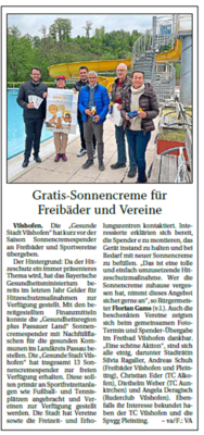 Gratis-Sonnencreme für Freibäder und Vereine