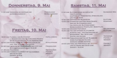 Blütenfestprogramm Teil 1 (Bild vergrößern)