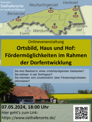 Ortsbild, Haus und Hof: Fördermöglichkeiten im Rahmen der Dorfentwicklung - 1. Online-Informationsveranstaltung der Dorfregion