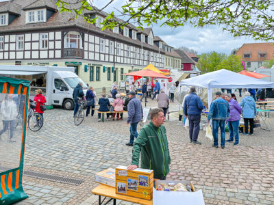 Der „Frühlingsmarkt“ im April mit einem neuen Angebot war gut besucht. Foto: Franziska Liebing