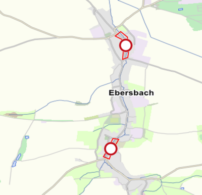 Ab 06.05.24 - Vollsperrung der Hauptstraße in Ebersbach (Bild vergrößern)