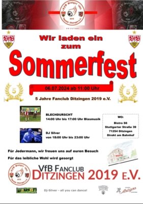 Sommerfest VfB Fanclub Ditzingen 2019 e.V (Bild vergrößern)