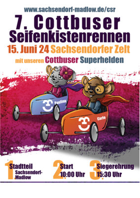 Plakat des 7. Cottbuser Seifenkistenrennens