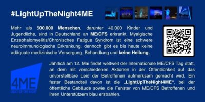 Stadt beteiligt sich an ME/CFS Tag  Goldener Pflug erstrahlt in Blau (Bild vergrößern)