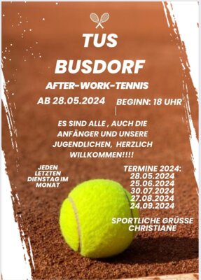 Foto zur Meldung: After-Work-Tennis startet wieder!