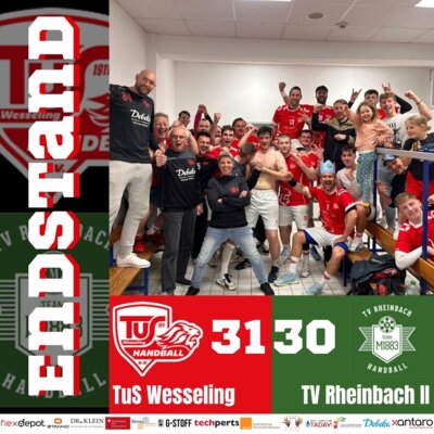 Meldung: 1.Männer : TV Rheinbach II - 31:30 [Spielbericht]