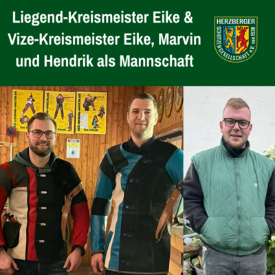 Die Herzberger KK-Liegendschützen sind Vize-Kreismeister (Bild vergrößern)