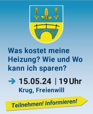 Themenabend Energiewende: Was kostet meine Heizung? Wie und Wo kann ich sparen? Im Freienwill-Krug