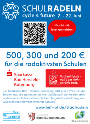 STADTRADELN und SCHULRADELN im Landkreis Hersfeld-Rotenburg – die Marktgemeinde Niederaula ist mit dabei (Bild vergrößern)